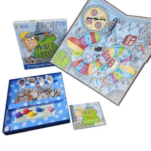 Money Bags A Crazy Coin Counting Educational Board Game By Learning Resources - Picture 6 of 7